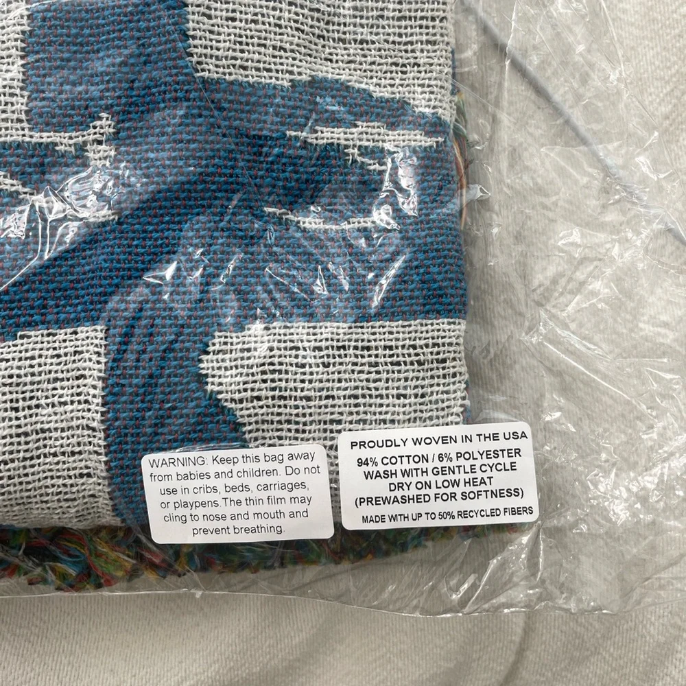 NWT Just Like Heaven Telepathy Throw Woven Blanket Music Festival Merch USA